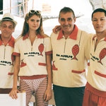 Group shot of models wearing the matching Da Adolfo shirt