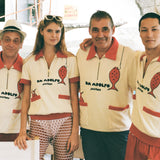 Group shot of models wearing the matching Da Adolfo shirt