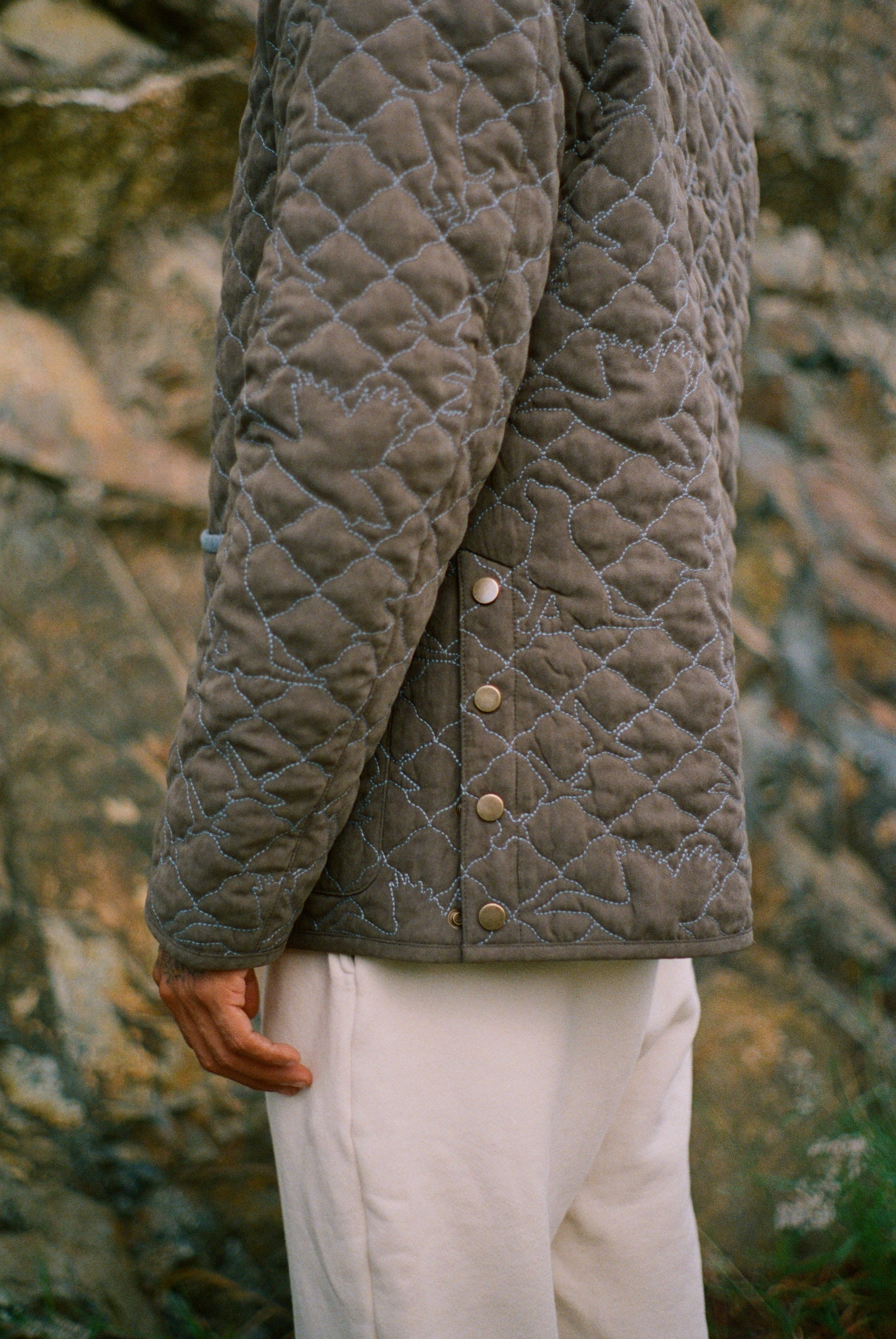 Waist buttons on jacket