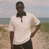 Raglan Terry Polo (Off-White)