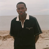 Raglan Mesh Polo (Black)