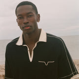 Raglan Mesh Polo (Black)