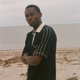 Raglan Mesh Polo (Black)