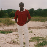 Raglan Terry Polo (Red)