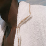 Close-up of the collar detail.