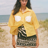 ‘Puff-Up Bra’ ~ Relaxed Crop Cut (Yellow)