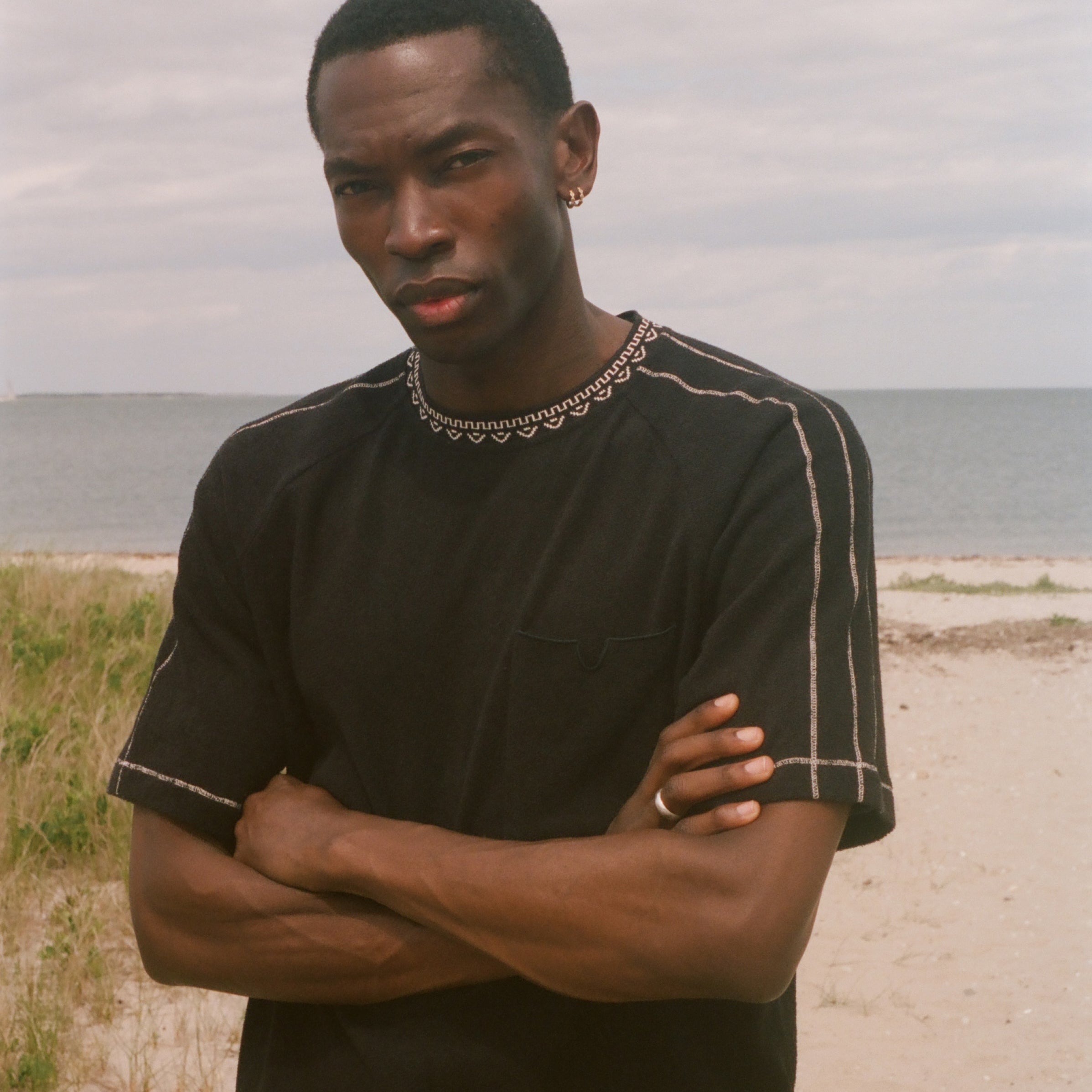Raglan Terry Tee (Charcoal)
