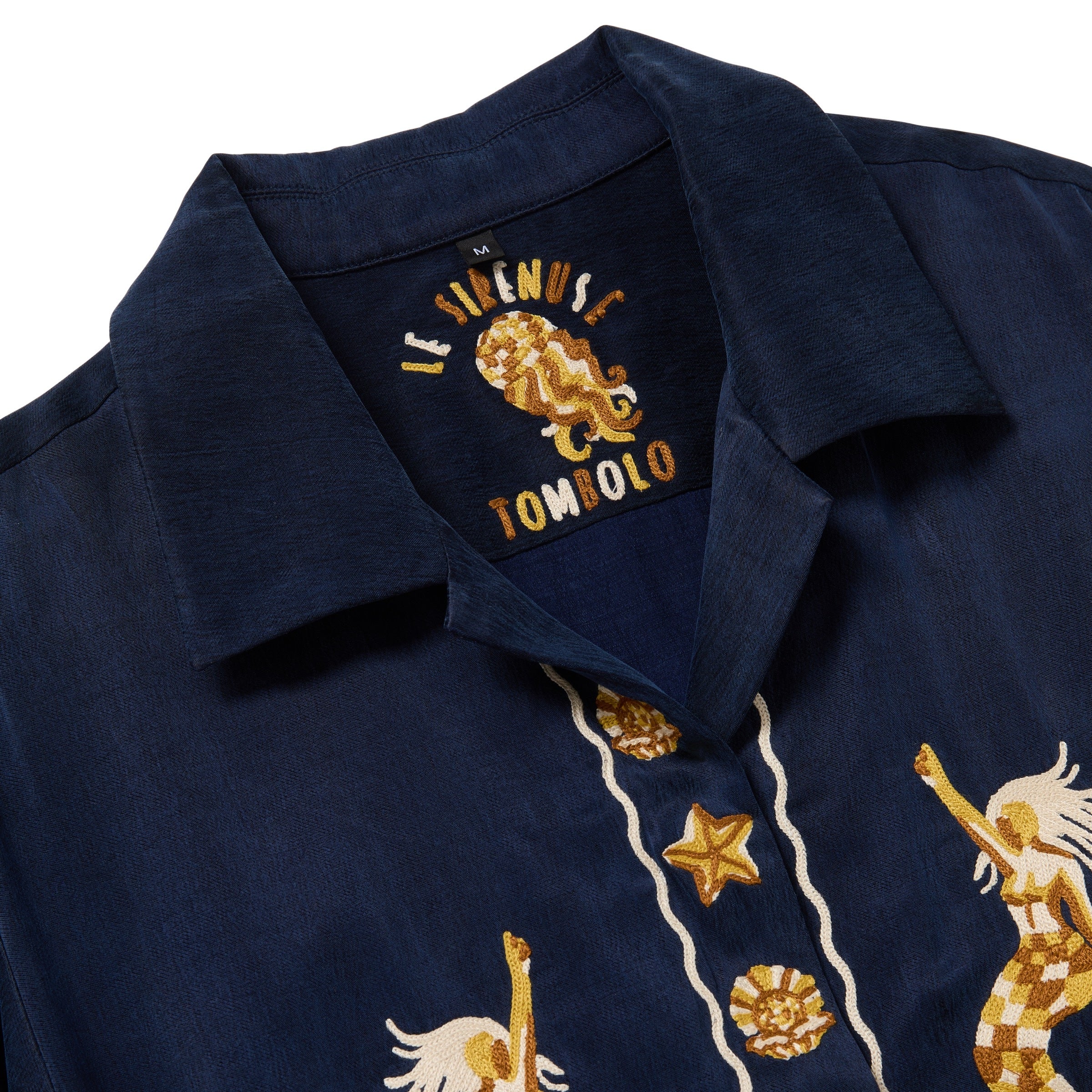 Close-up of interior custom Le Sirenuse x Tombolo logo.