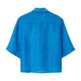 ‘Puff-Up Bra’ ~ Relaxed Crop Cut (Blue)