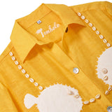 ‘Puff-Up Bra’ ~ Relaxed Crop Cut (Yellow)