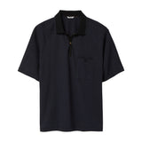 Raglan Mesh Polo (Navy)