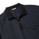 Raglan Mesh Polo (Navy)
