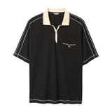 Raglan Mesh Polo (Black)