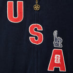 Navy cabana with 'USA' and Statue of Liberty emblem