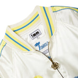 Close-up of the collar of the FIFA Souvenir Jacket, featuring a limited edition interior label.