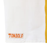 White trunks with orange 'Tombolo' logo 