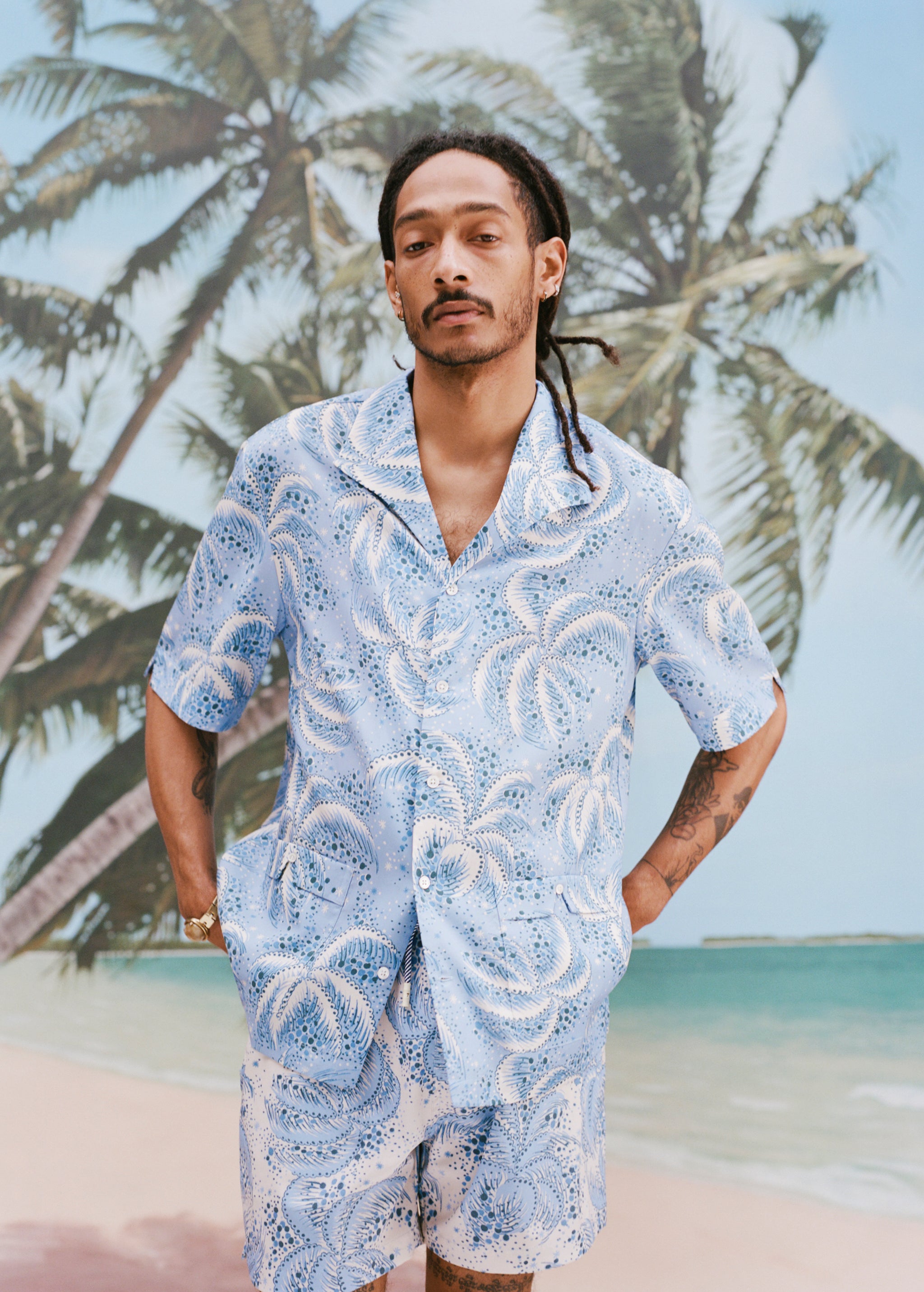 Palm Fronds (Blue) – Tombolo Company