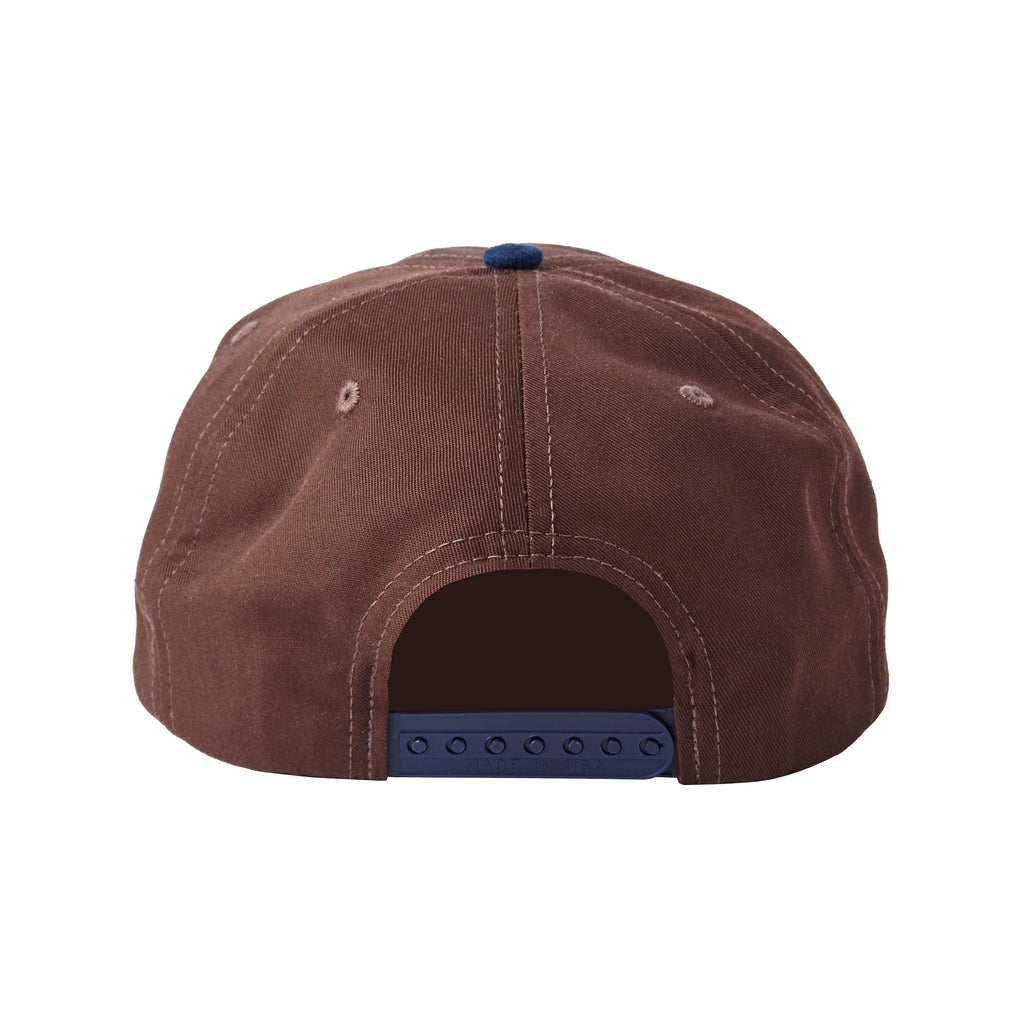 Backside of the Brown and Blue hat. 