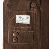 Close up image of the inside label with a Tombolo logo and two spare buttons.