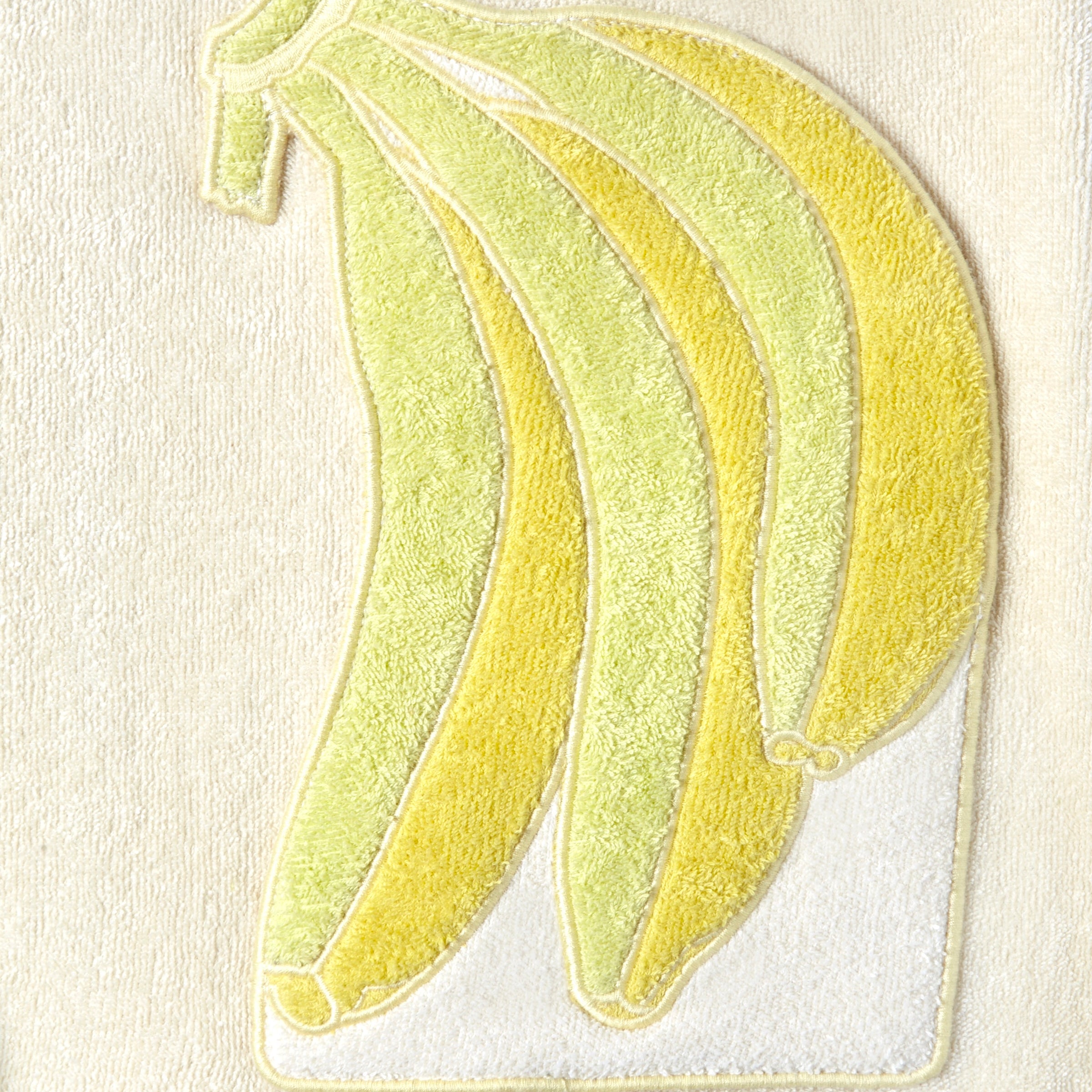 Close-up of the banana appliqué on the front pocket.