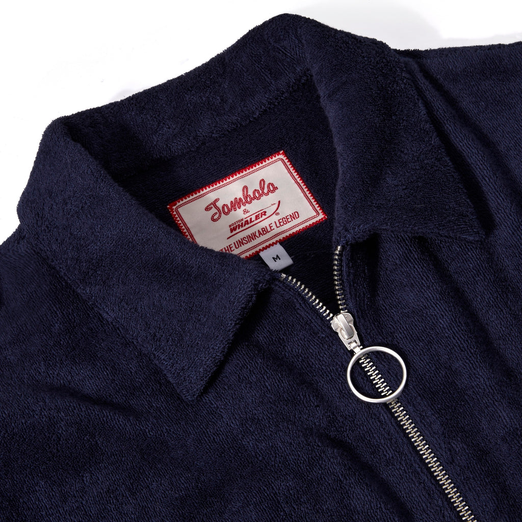 Close-up product image of the 'Boston Whaler' Cabana's (Navy) interior tag and circular zipper.