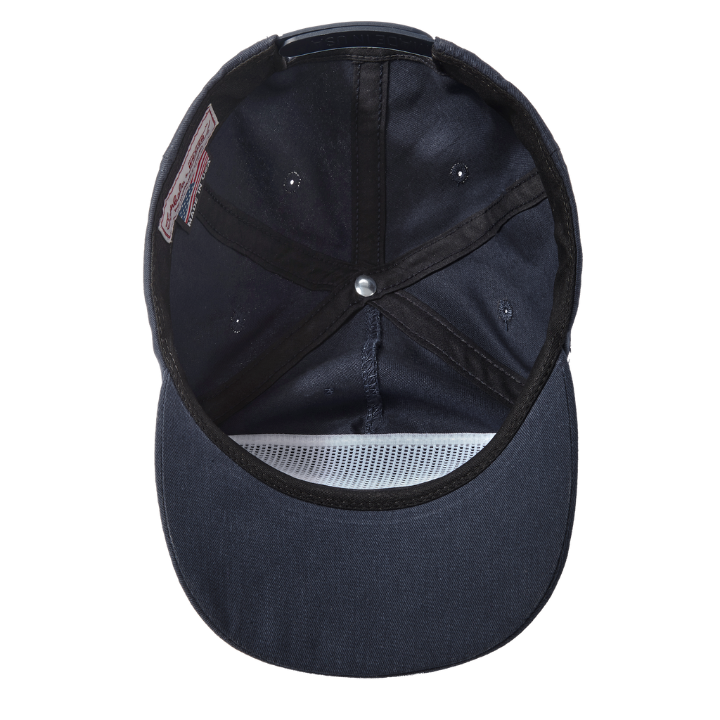 Interior-facing product image of the 'Boston Whaler' 5-Panel Souvenir Cap.