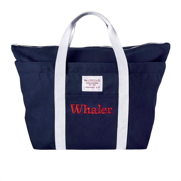 LES MILLS ウォーターボトル　トートバッグ　ピンバッジセット Boston Whaler' Wm. J. Mills & Co. Zip Tote (Navy) – Tombolo Company