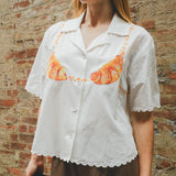 'Teeny-Weeny-Croissantkini' ~ Relaxed Crop Cut (Seersucker)