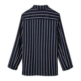 Easy-Going Jacket (Navy Jacquard Stripe)