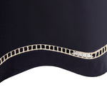 Close up of beige window pane piping