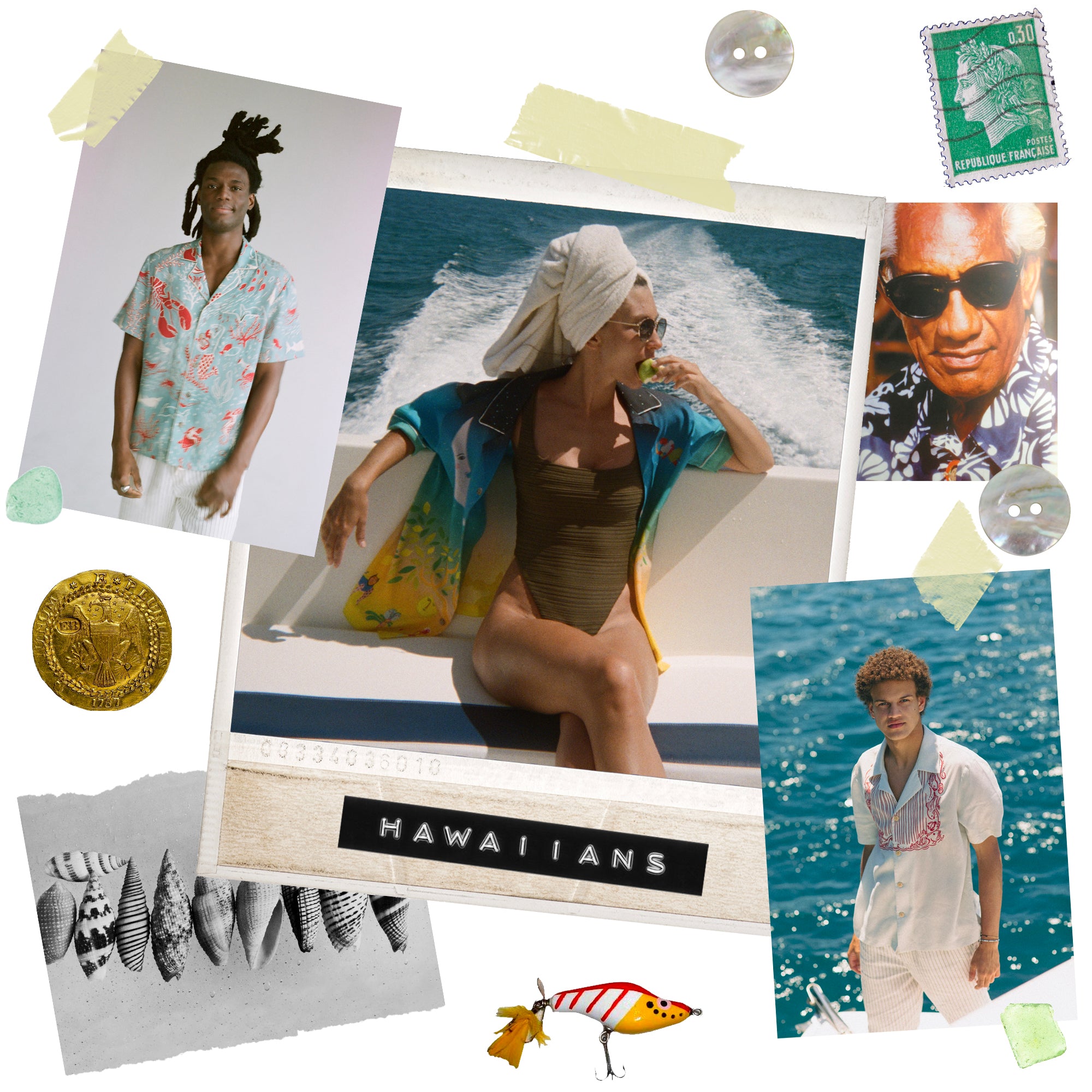 Tombolo Hawaiian shirts collage