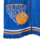 Close-up image of the basketball hoop on the wearer's lower right.