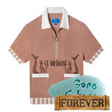 'Le Sirenuse' Half-Zip Cabana (Clay)