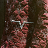 close up of v pocket on jacket