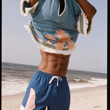 man takes off poncho over his head