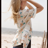 ‘Tom Wesselmann - Seascape Drop-Out’ Patchwork (Silk & Cotton Twill)