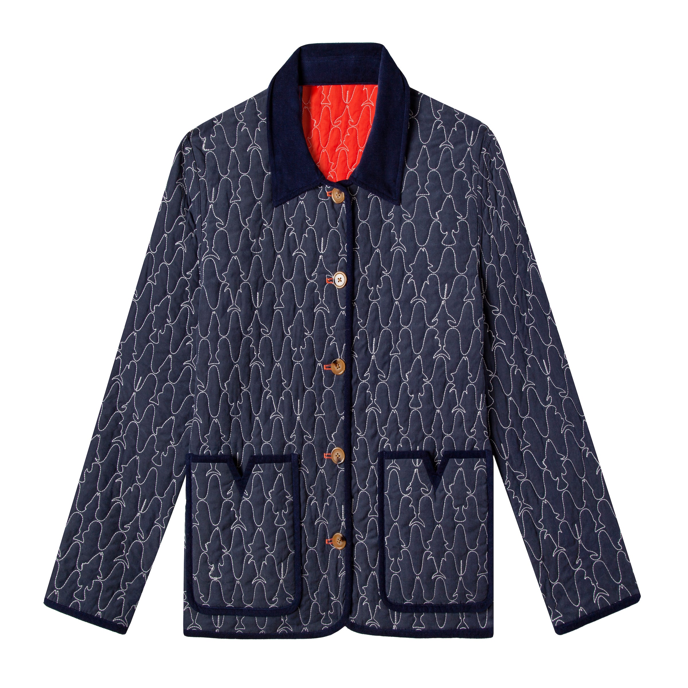 Tombolo Navy quilted jacket
