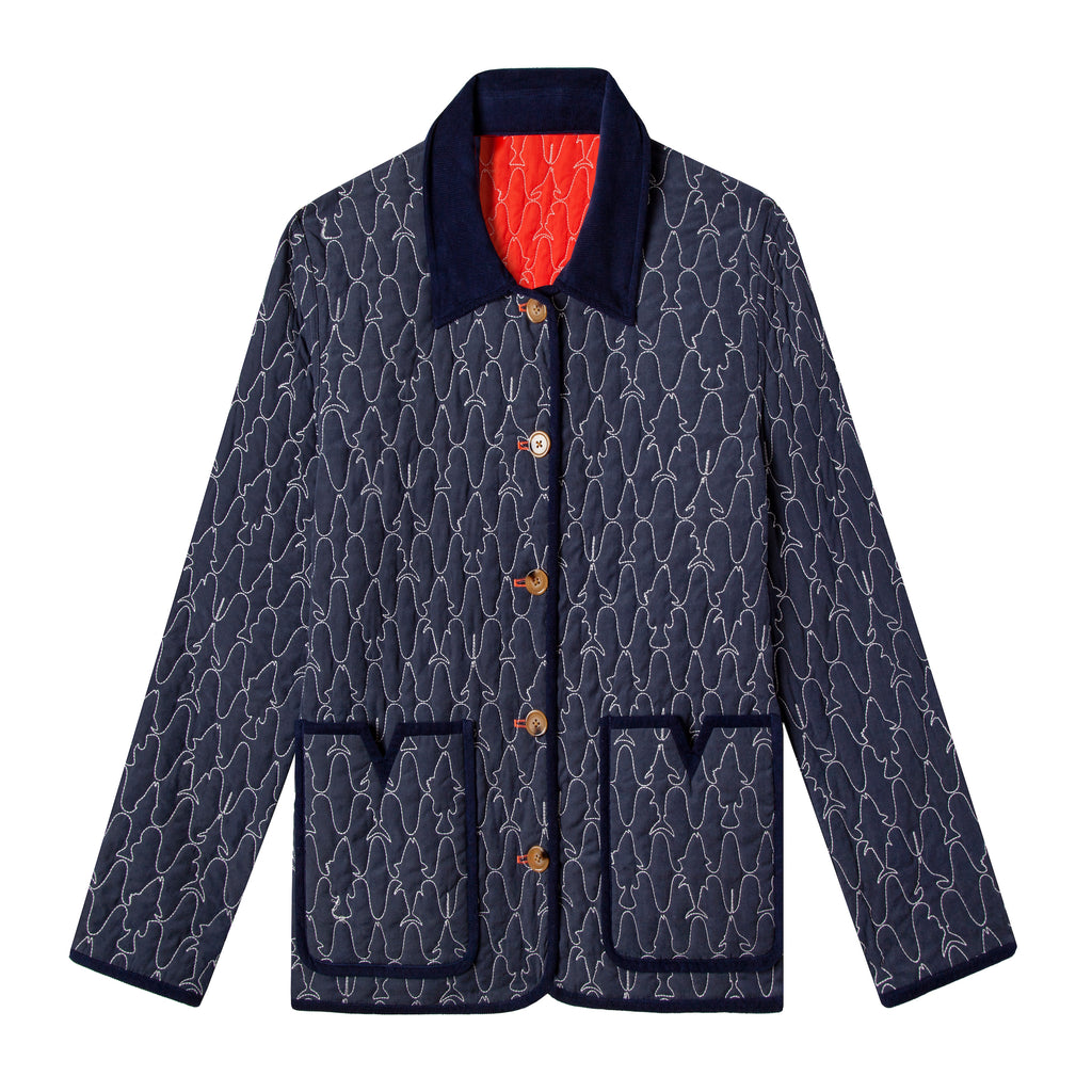 Tombolo Navy quilted jacket