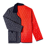 Reversible jacket showing both sides and colorways