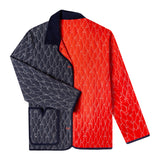 Reversible jacket showing both sides and colorways