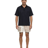 Raglan Mesh Polo (Navy)