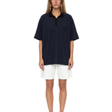 Raglan Mesh Polo (Navy)