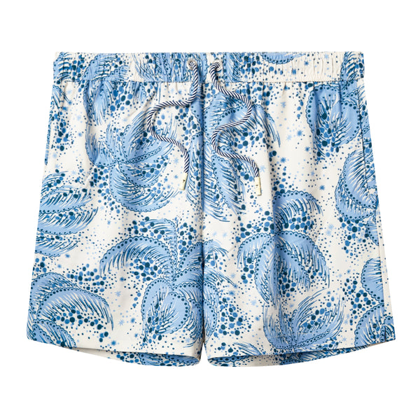 Palm Fronds Swim Trunks (Blue) – Tombolo Company