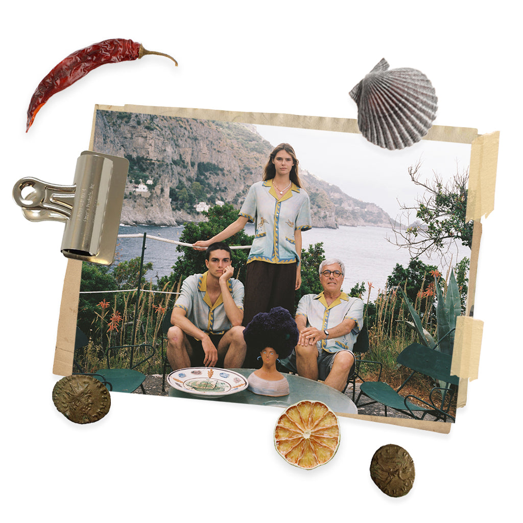 Paolo Sandulli posing with man and woman in Praiano