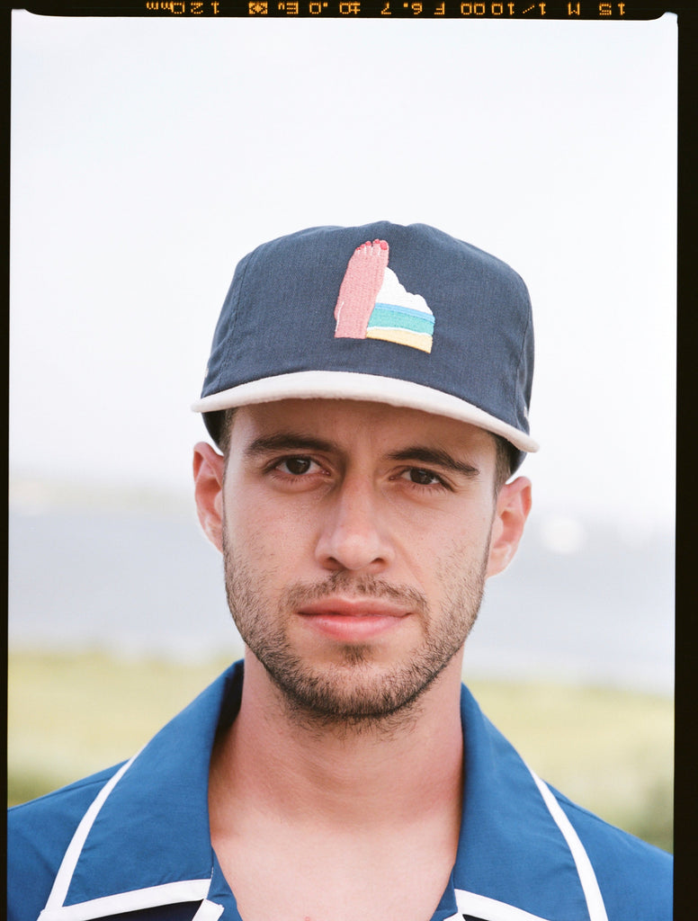 Man stares straight on 