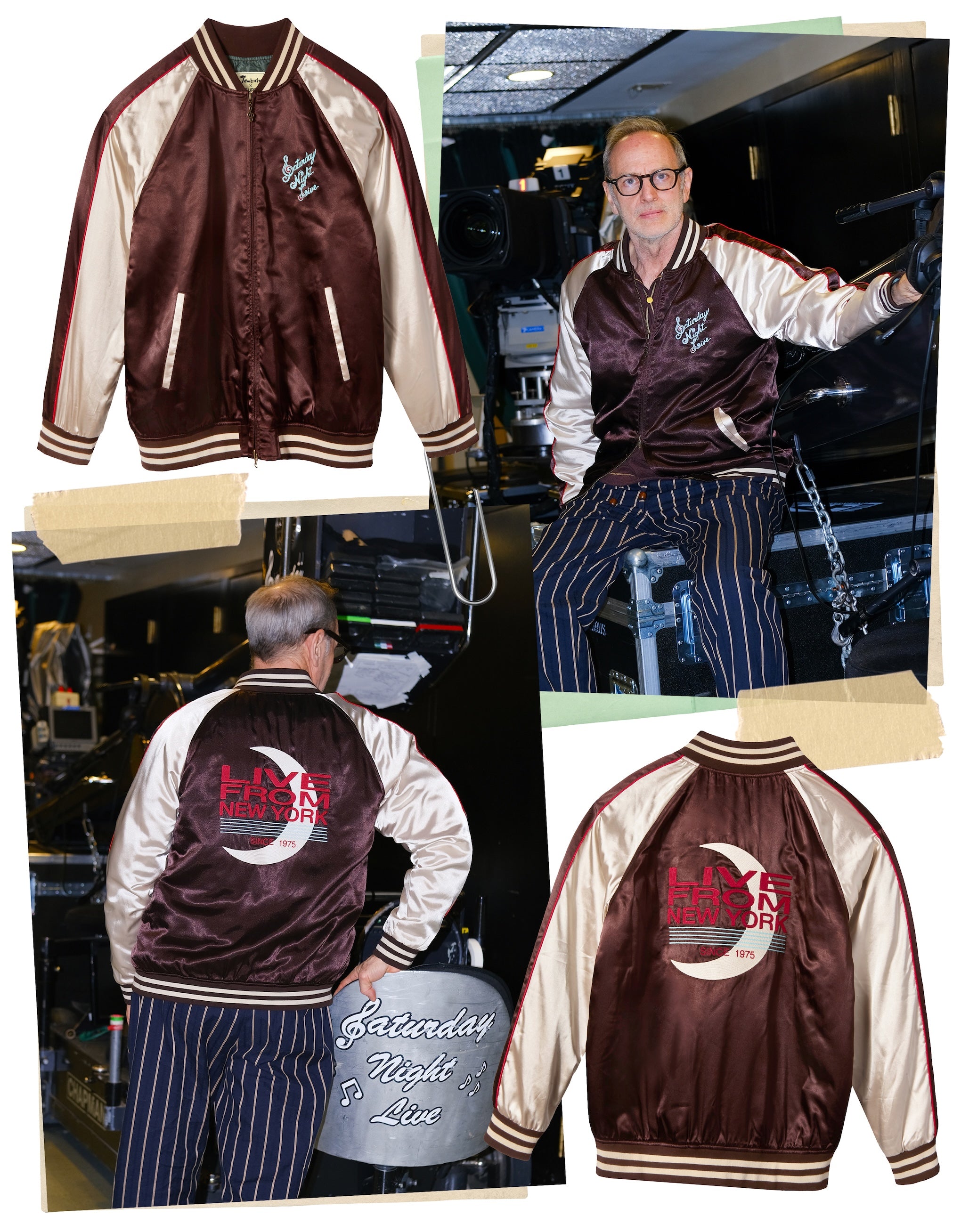  Tom Broecker wearing the SNL Souvenir Jacket.