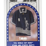 Baseball card design featuring Fifa World Cup Stars and Stripes design. 