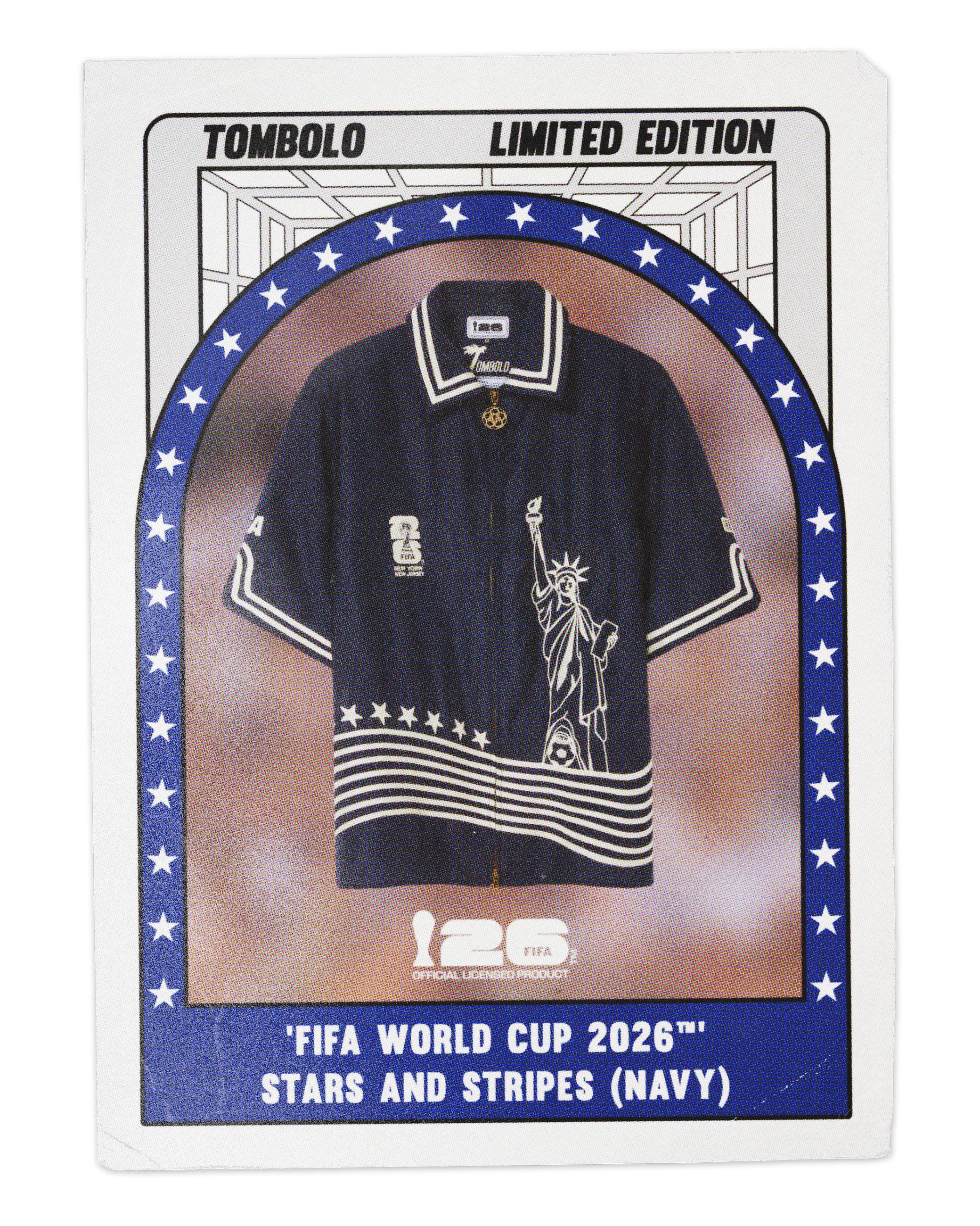 Baseball card design featuring Fifa World Cup Stars and Stripes design. 