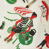 Close-up of colorful all-over pattern.