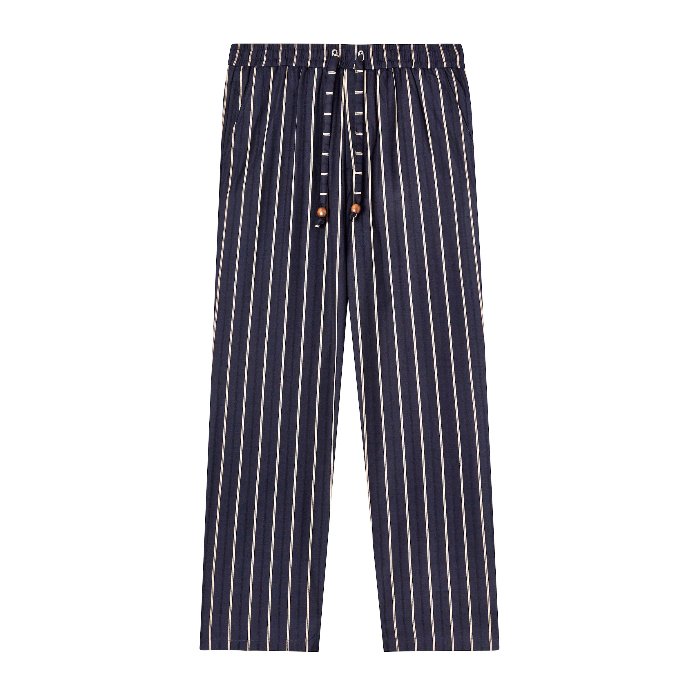 Easy-Going Pants (Navy Jacquard Stripe)